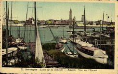 CPA Anvers Vue Sur L'Escaut Bateaux 