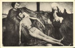 VINTAGE POSTCARD Roger Of Pasture Says Van Der Weyden Pieta Musee Of Brussels