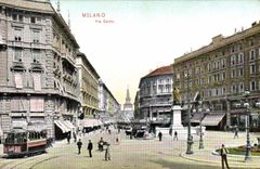 VINTAGE POSTCARD Milano Via Dante