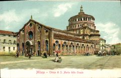 VINTAGE POSTCARD Milano Chiesa Of Maria Delle Grazie