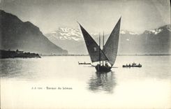 CPA Barque Du Leman Bateau
