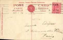 La exposición británica Londres 1908 de Franco del honor de la POSTAL de la VENDIMIA escurr