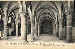 CPA Le Mont Saint Michel L'Abbaye La Salle Des Chevaliers