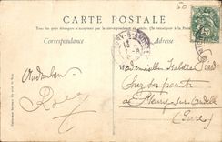 VINTAGE POSTCARD Dimension Mont Saint Michel the Arrived night of a train