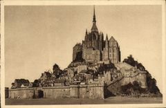 CPA La Douce France Le Mont St Michel Vue Generale Cote Nord Est