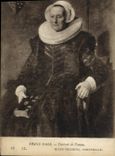 VINTAGE POSTCARD Frans Hals Carried Of Woman Rijks Museum Amsterdam