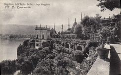 VINTAGE POSTCARD Giardino Dell' Isola Bleated Lago Maggiore