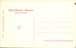 CPA Hotel Helvetia Florence Salon De Lecture