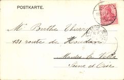 Flora dejada Koln de Aus DER de la POSTAL de la VENDIMIA