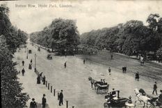 Fila putrefacta Hyde Park de Londres de la POSTAL de la VENDIMIA