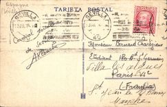 VINTAGE POSTCARD Sevilla Aleazar Patio of mow munecas