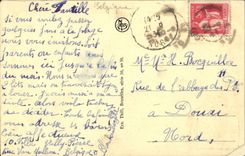 VINTAGE POSTCARD Blankenberghe Casino and street of the casino