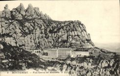 CPA Montserrat Vista General del Monasterio