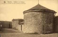 CPA Bouillon Interieur de Chateau La tour de la Poudriere Au fond meurtriere et machicoulis 
