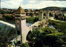MODERN CARD large foramt the Valley Of the Batch Cahors Quercy View