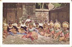 MODERN CARD Indonesia a group of dancers with the internal caliper gauge dag in the middle of them Folklore