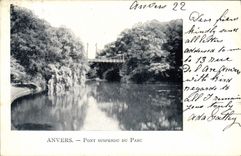 CPA Anvers Pont Suspendu Du Parc