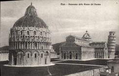 VINTAGE POSTCARD Rammed Panorama Dello Piazza del Duomo