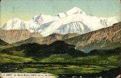VINTAGE POSTCARD Geneva Mont Blanc