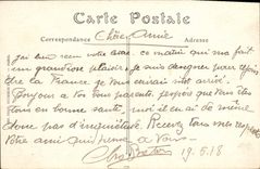 VINTAGE POSTCARD Bizerte the Public garden and the Cathedral