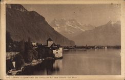 CPA Lac Leman Chateau De Chillon Et Les Dents Du Midi