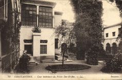 Corte interior de Constantina de la POSTAL de la VENDIMIA del bey del EL de Dar del paladar