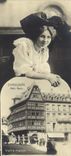 VINTAGE POSTCARD Strasbourg Folklore Woman Old House