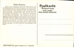 Derecho Hohestrasse de Kolin de la POSTAL de la VENDIMIA