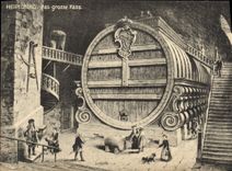 VINTAGE POSTCARD Heidelberg Not Large Fass