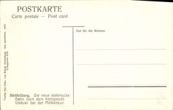 La POSTAL Heidelberg de la VENDIMIA muere el tren funicular de Neue Elektrische Bahn