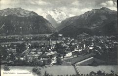 VINTAGE POSTCARD Interlaken Generalansicht