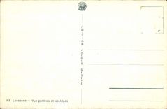 CPA Lausanne Vue Generale et les Alpes