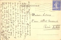 POSTAL Corinth de la VENDIMIA la acrópolis