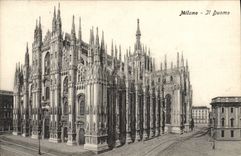 VINTAGE POSTCARD Saluto Dal Duomo di Milano