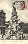 VINTAGE POSTCARD Torino Piazza Dello Statuto Monumento LED Frejus