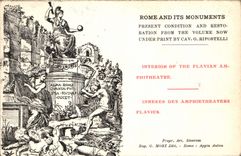 Ilustración muy hermosa de Anfiteatro Flavio Interno Dell de la POSTAL de la VENDIMIA