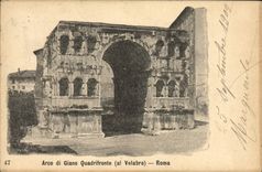 Al Velabro de Roma Arco di Giano Quadrifronte de la POSTAL de la VENDIMIA