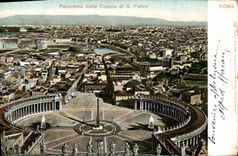 CPA Roma Panorama Dalla Cupola di S Pietro