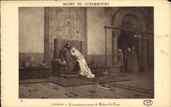VINTAGE POSTCARD Museum of Luxembourg Laurens the excommunication of Robert Piles