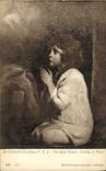 VINTAGE POSTCARD London Reynolds The Infant Samnel Kneeling At prayer The National Gallery