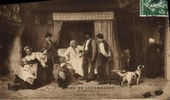 VINTAGE POSTCARD Museum of Luxembouyrg Duverger the laboureuur and his/her children