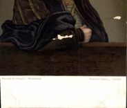 VINTAGE POSTCARD Portrait of Rembrandt National Gallery london