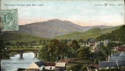 Puente y Ben Ledi de Callander de la POSTAL de la VENDIMIA