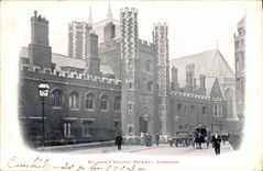 VINTAGE POSTCARD John' S College Gateway Cambridge