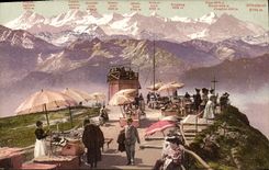 VINTAGE POSTCARD Rigi Kulm Und Die Berner Hochalpen