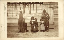 CARTE PHOTO Famille d'arbis a Marnouba Tunisie TOP
