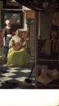 MODERN CARD Johannes Vermeer The letter