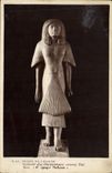 VINTAGE POSTCARD Musee Of Louvre Statuette of a civil servant names Piai Egypt