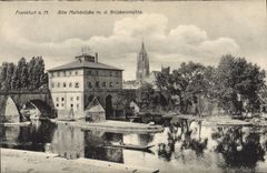 CPA Frankfurt A M Alte Malnbrucke M D Bruckenmuhle