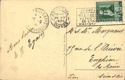 Barco de la etapa de aterrizaje de Antwerpen De Vlotbrug Amberes de la POSTAL de la VENDIMIA